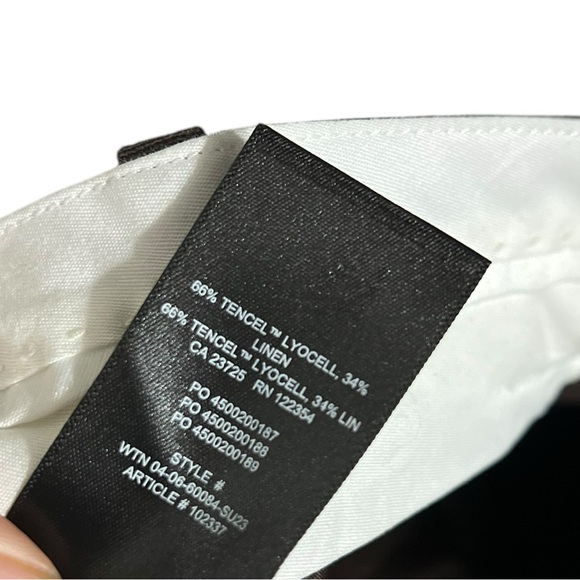 ARITZIA Wilfred The Effortless Linen Pleated Wide Leg Pants Trousers - Picture 6 of 9